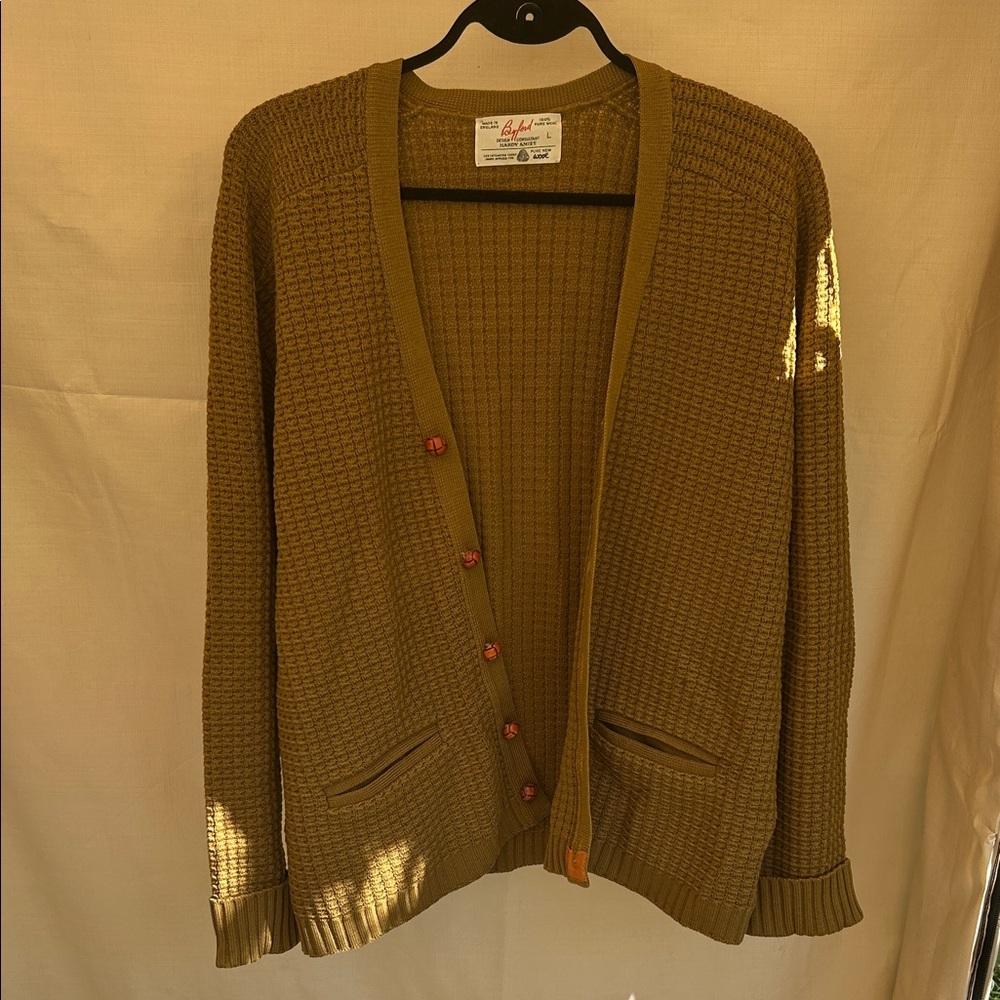 Byford Hardy Amies Women's Mustard Cardigan Sweater